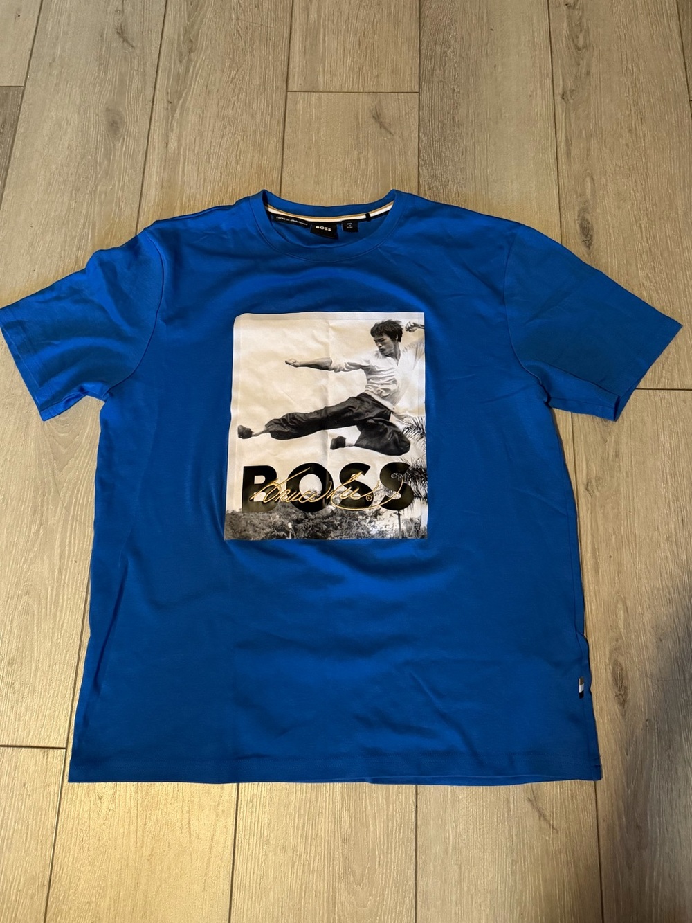 BOSS Royal Blue Graphic Short Sleeve Tee